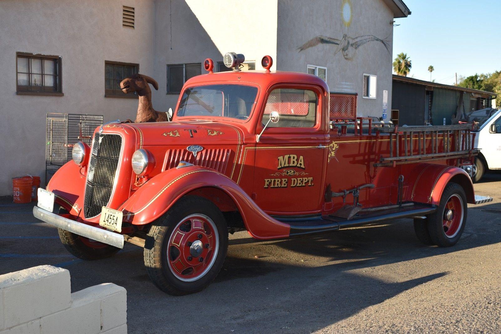 very nice 1935 Ford Fire truck vintage truck for sale