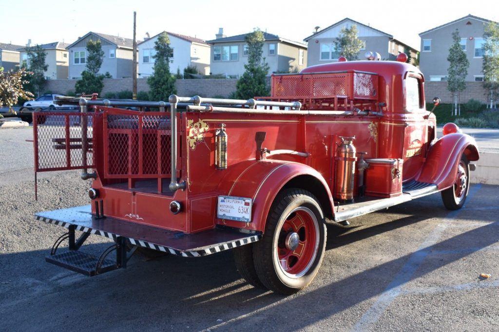 very nice 1935 Ford Fire truck vintage truck