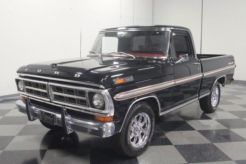 sporty looking 1971 Ford F 100 pickup vintage