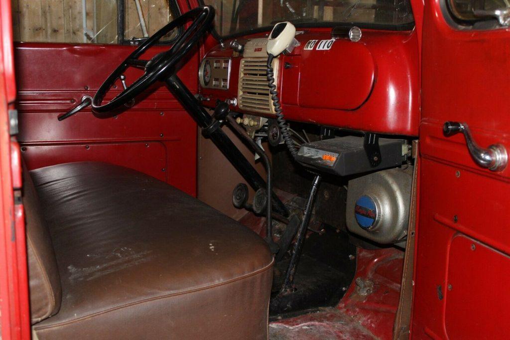 project 1950 Ford F7 fire truck vintage