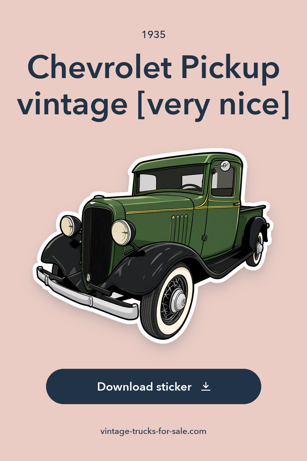 1935 Chevrolet Pickup vintage [very nice] sticker preview