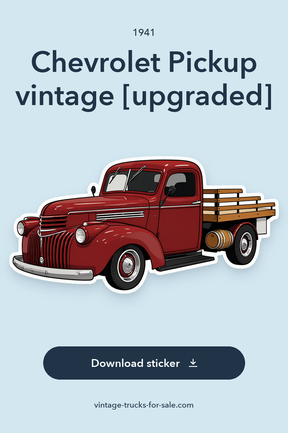 1941 Chevrolet Pickup vintage [upgraded] sticker preview