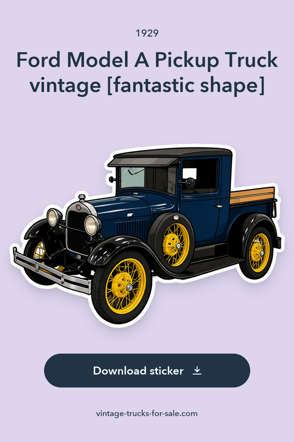 1929 Ford Model A Pickup Truck vintage [fantastic shape] sticker preview