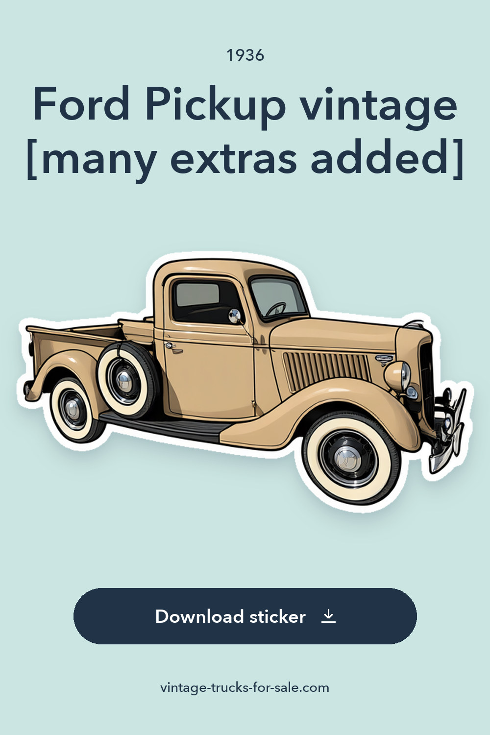 1936 Ford Pickup vintage [many extras added] sticker preview
