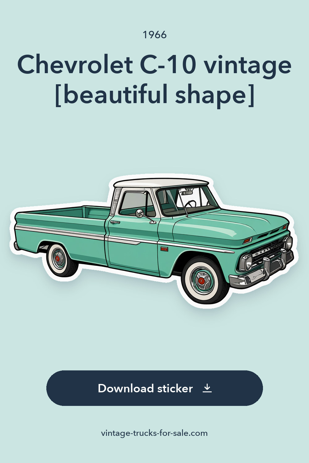 1966 Chevrolet C-10 vintage [beautiful shape] sticker preview